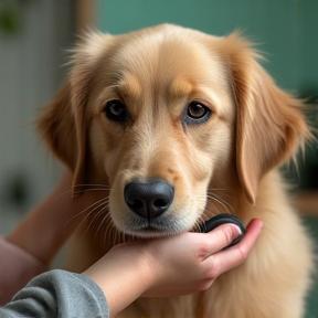 Chien lors d’une séance de toilettage professionnel